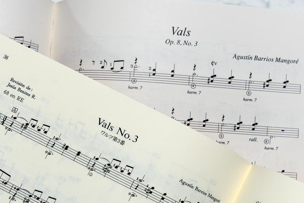 バリオス　ワルツ第3番　楽譜