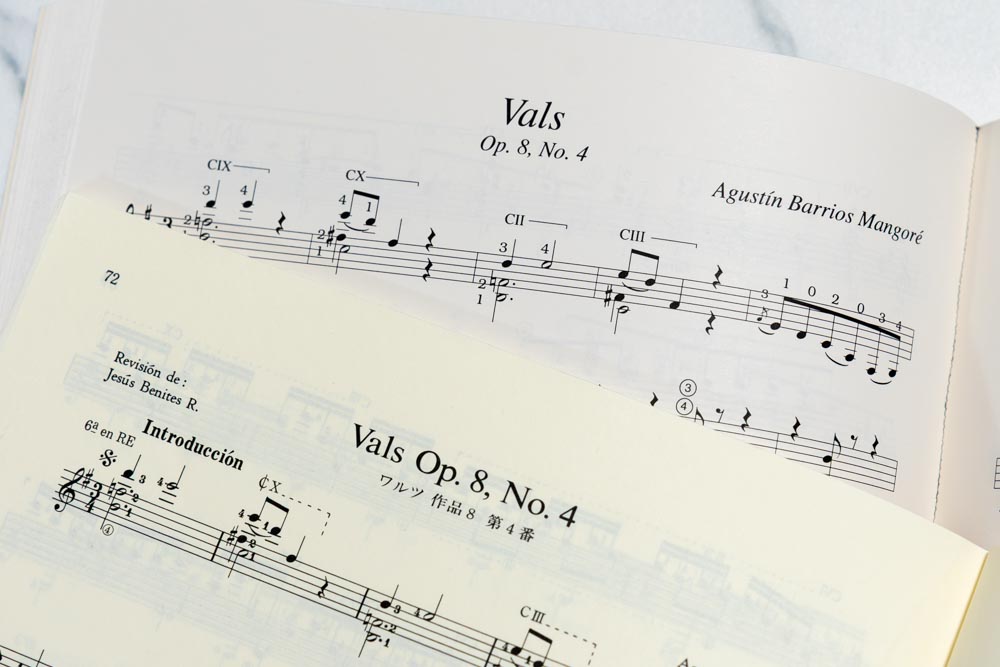 バリオス ワルツ第4番 楽譜