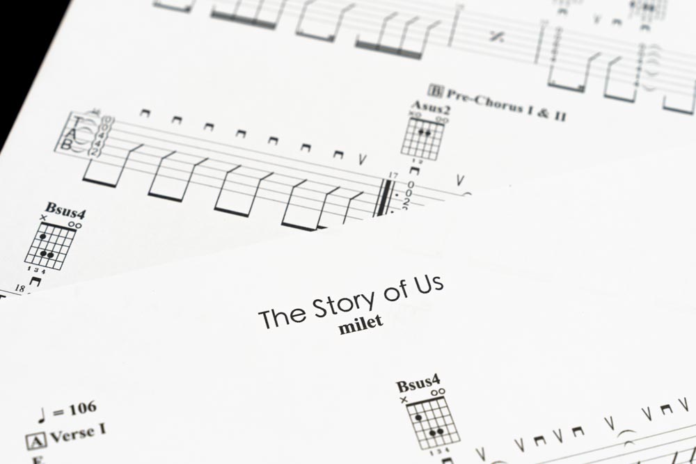 milet「The Story of Us」　タブ譜