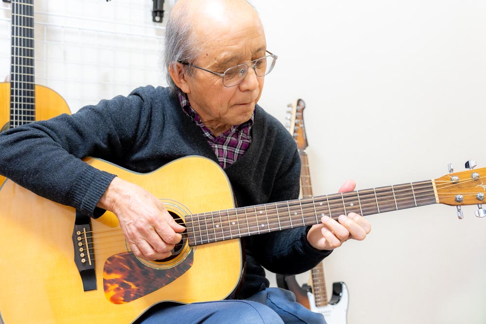 70代の生徒さんがギター演奏を録音～黄昏のワルツ（加古隆